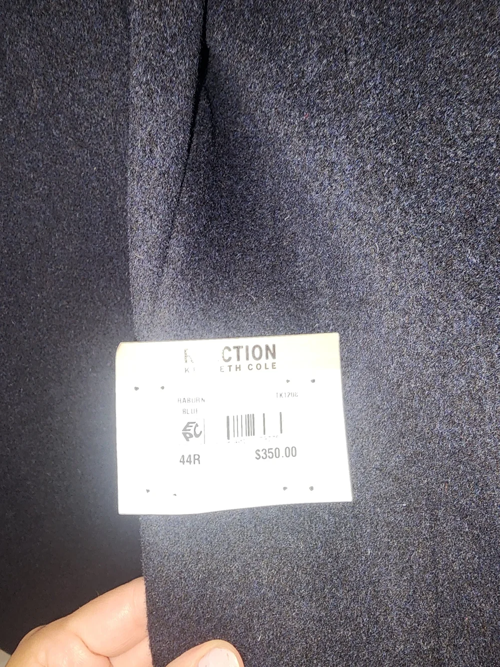 Kenneth Cole Reaction Navy Overcoat NWT Men’s 44R